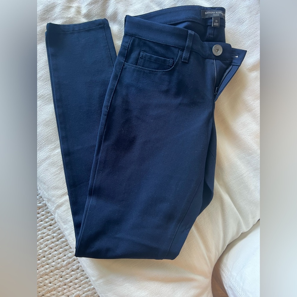 Banana Republic Navy Straight Leg Pants